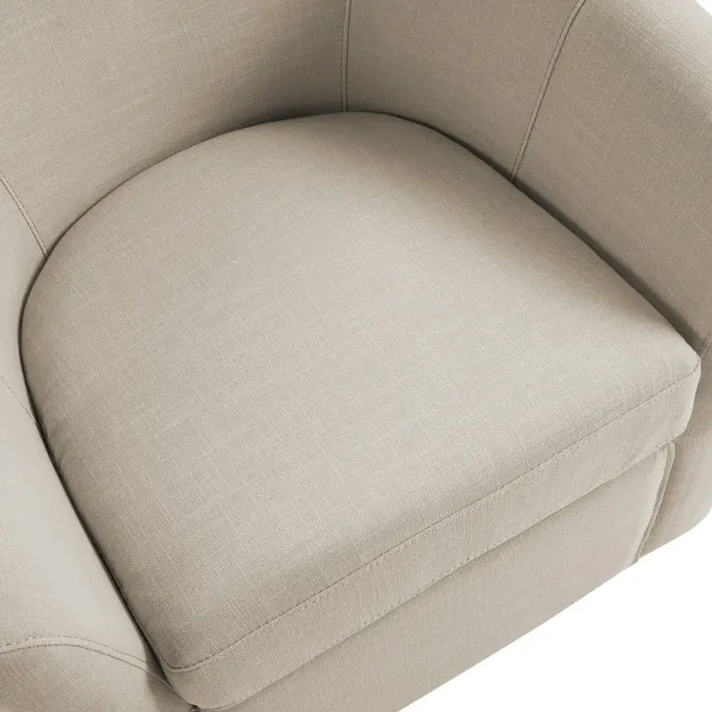 Lot de 2 fauteuils d’appoint modernes pivotants en forme de tonneau, rembourrés, pour le salon