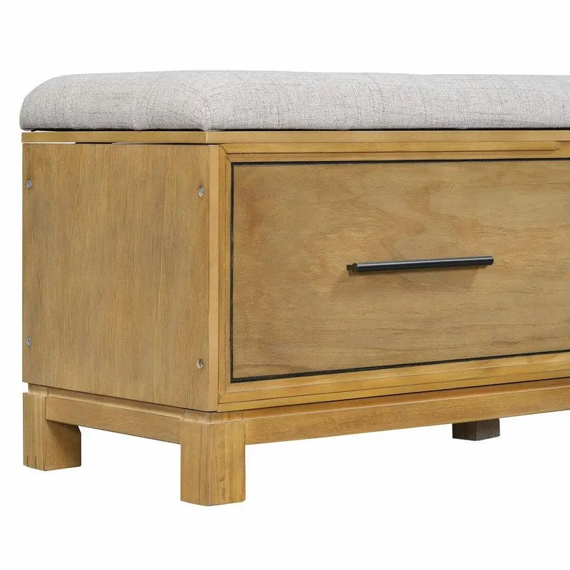 Banc à chaussures avec coussin amovible et rangement dissimulé pour l'organisation de l'entrée et du salon
