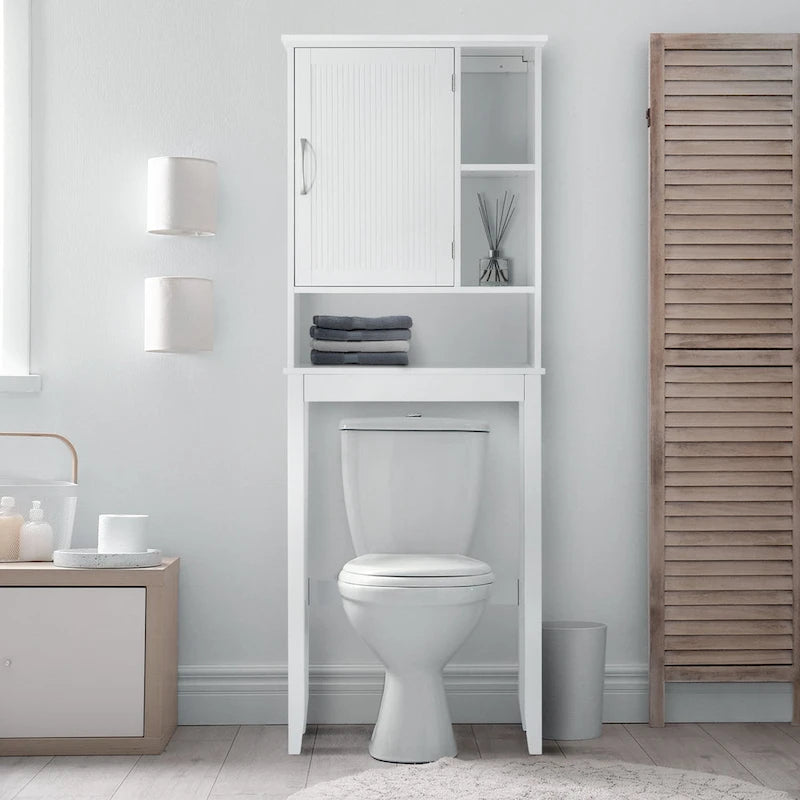Teamson Home Newport Over-the-Toilet Cabinet, White