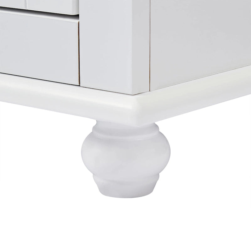 Meuble de rangement haut de salle de bain gris avec portes doubles et deux tiroirs