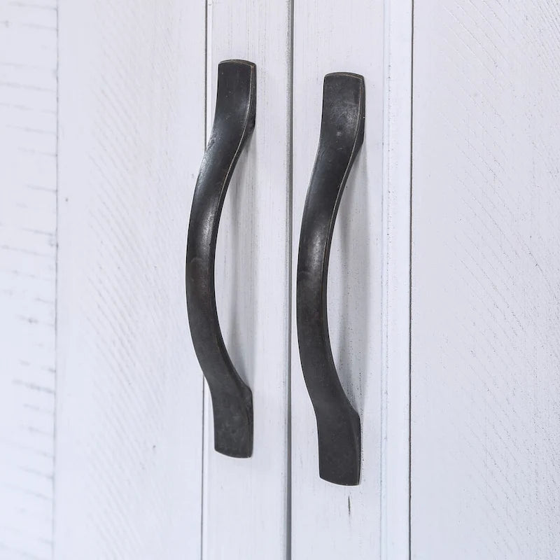 Meuble console d'entrée rétro 2 portes de 40" avec étagère réglable et cadre en bois massif