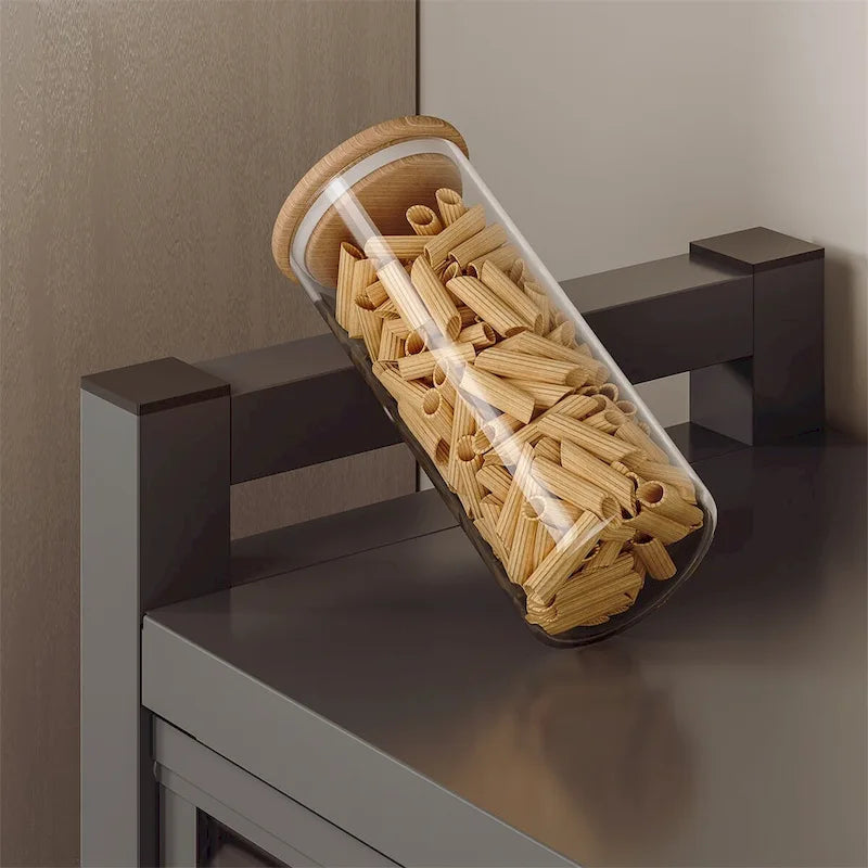 Étagère de rangement en métal roulante avec panneau perforé, portes d'armoire et roulettes verrouillables