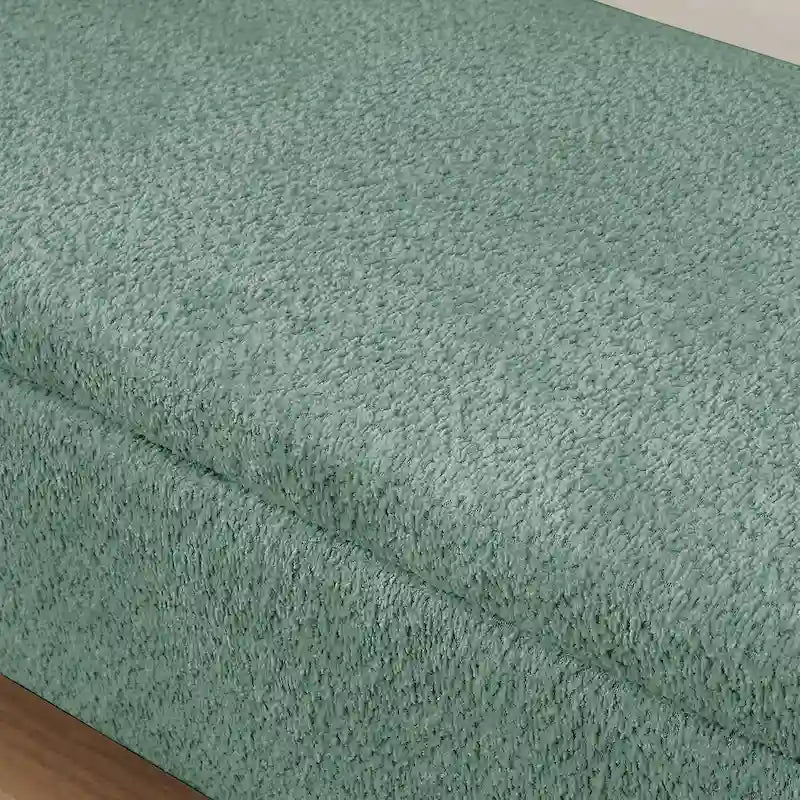 Banc de rangement Boucle Flip-Top avec pieds intégrés incurvés et mousse haute densité