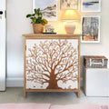 Bahut d'appoint 2 portes brun bicolore Life Tree avec pieds en bois