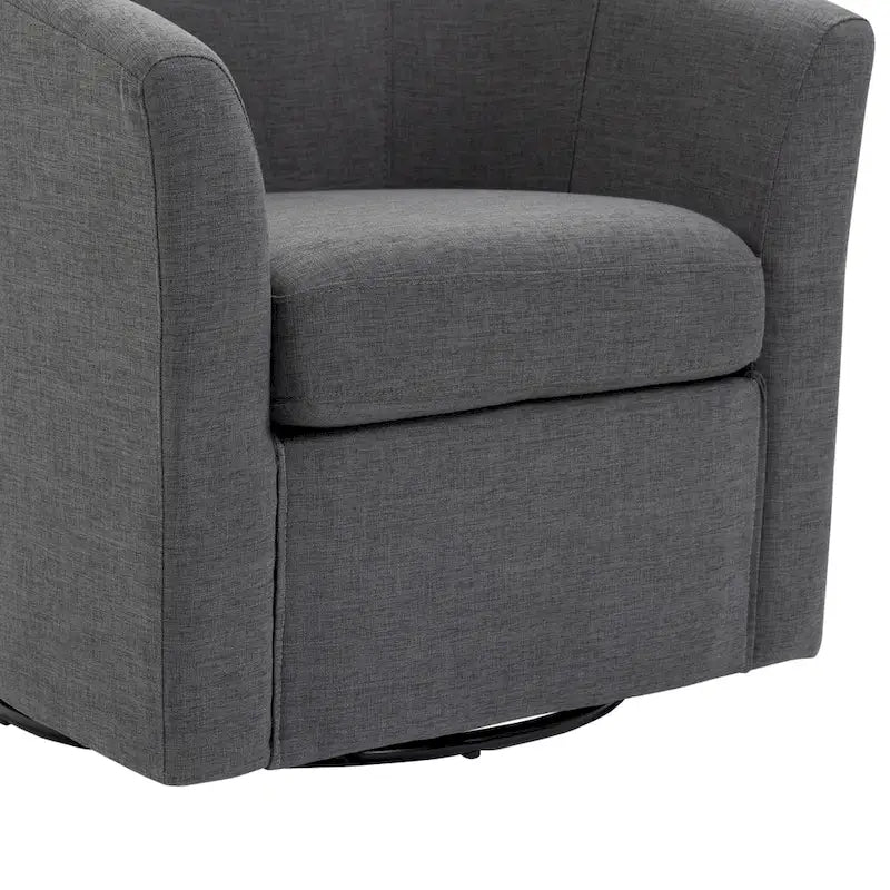 Lot de 2 fauteuils d’appoint modernes pivotants en forme de tonneau, rembourrés, pour le salon