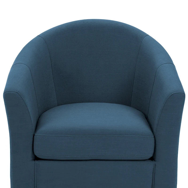 Lot de 2 fauteuils d’appoint modernes pivotants en forme de tonneau, rembourrés, pour le salon