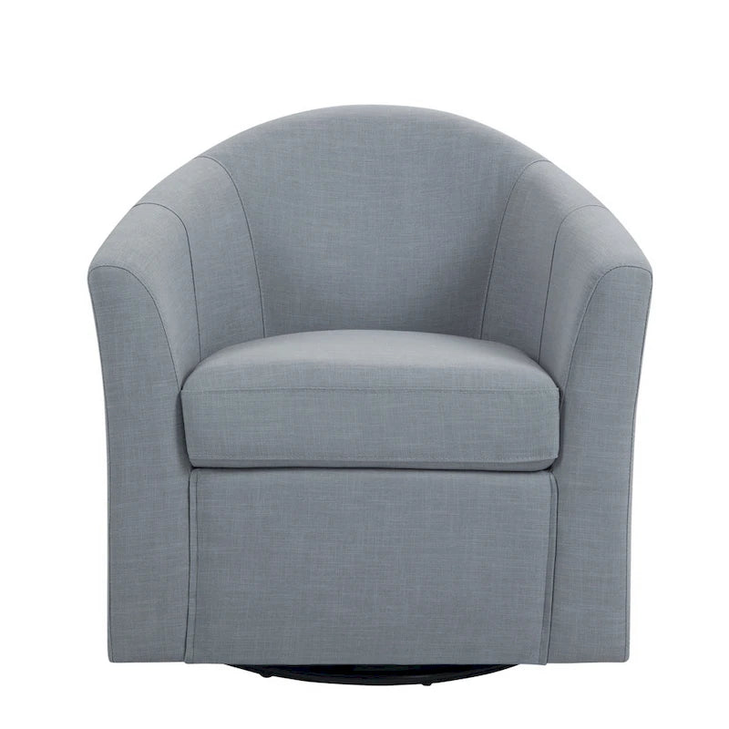 Lot de 2 fauteuils d’appoint modernes pivotants en forme de tonneau, rembourrés, pour le salon